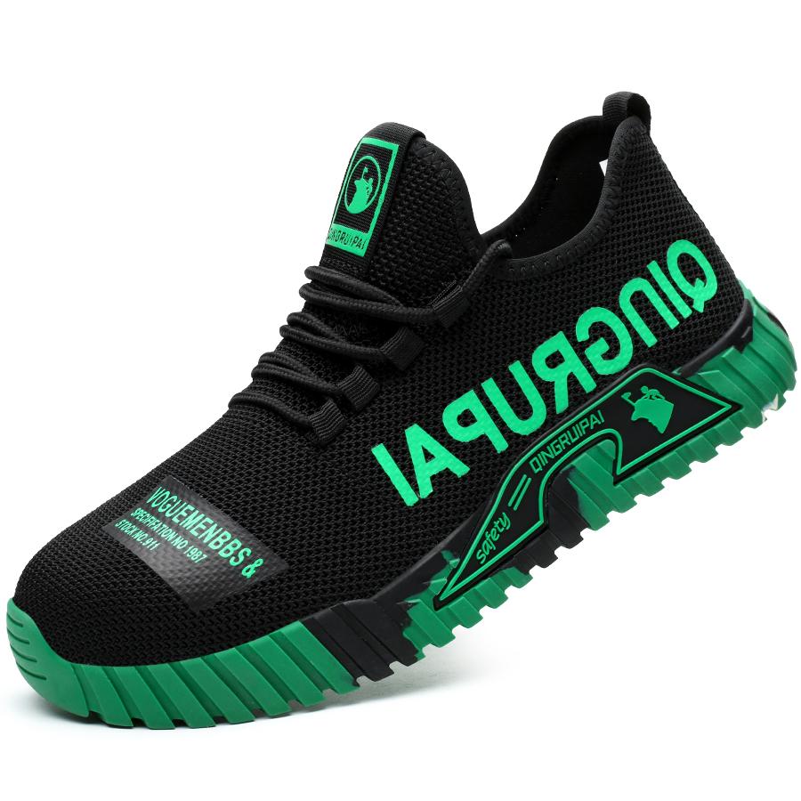 

Fashion Men s safety shoes Anti-smash Anti puncture Work Sneakers Steel toe shoes Anti slip wear-resistant Indestructible shoes 40