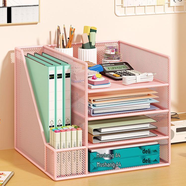 Multi-Layer Desktop File & Book Organizer for Office & Student Use