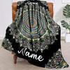 Mandala Customize Your Name Blanket Warm Comfortable Soft Blanket For Chair Office Sofa Bed Sofa Office Camping Suitable For Gifting Relatives And