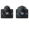 Dual USB Car Charger Socket Quick Charge with Sliding Cap and LED Light 12V/24V Fast Charger Power Outlet for Car Boat Bus RV