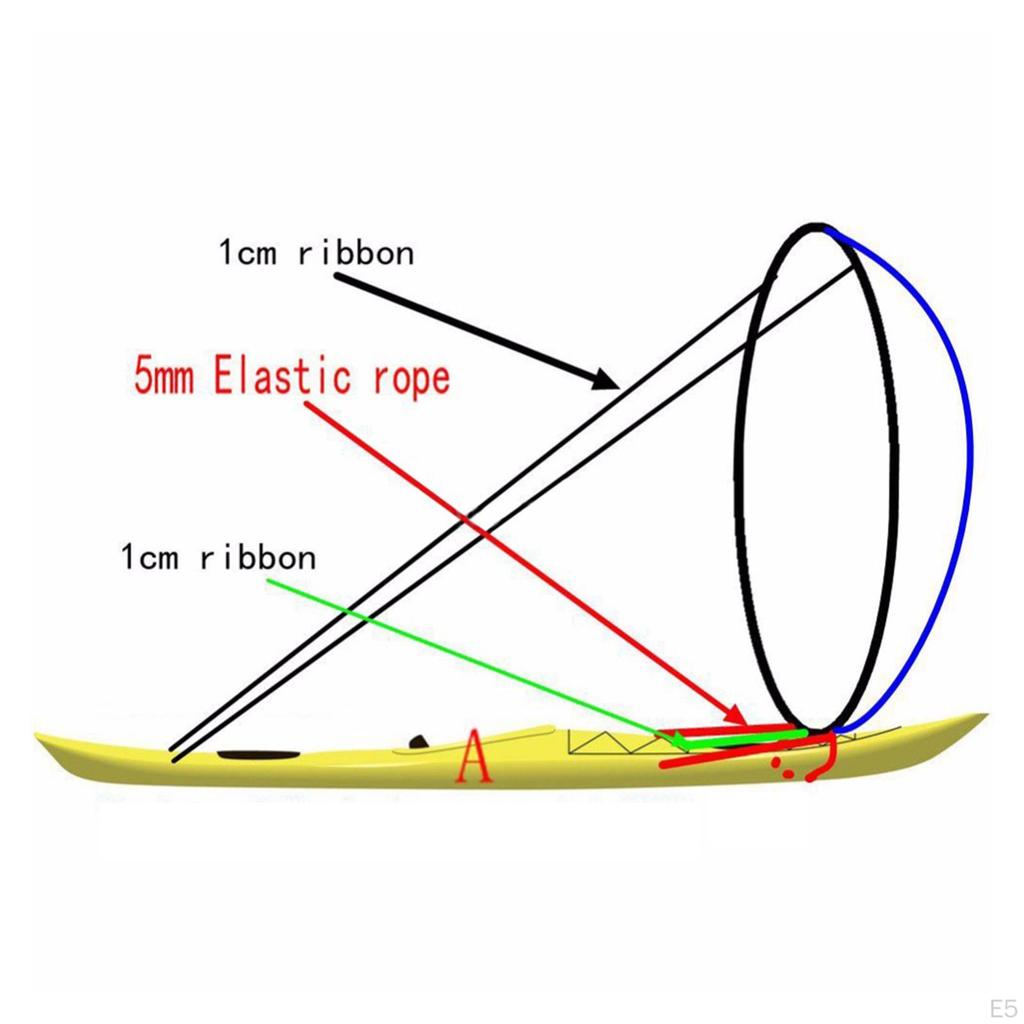 42 Inch Wind Sail Kit for Kayaks And Canoes with Quick Setup Compact Design