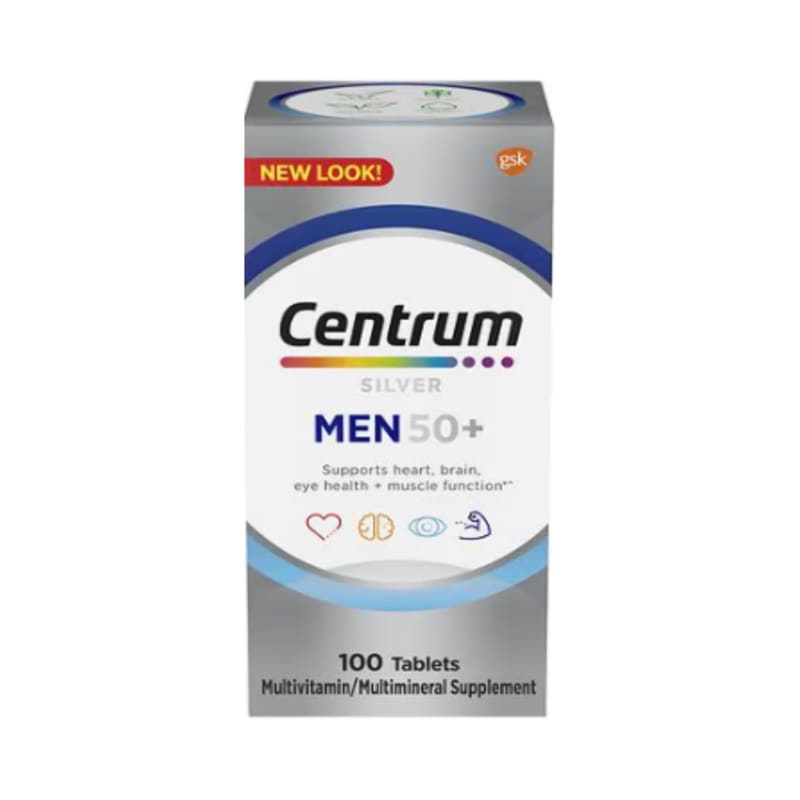 Centrum Silver Multivitamin for Men Over 50, 100 Tablets