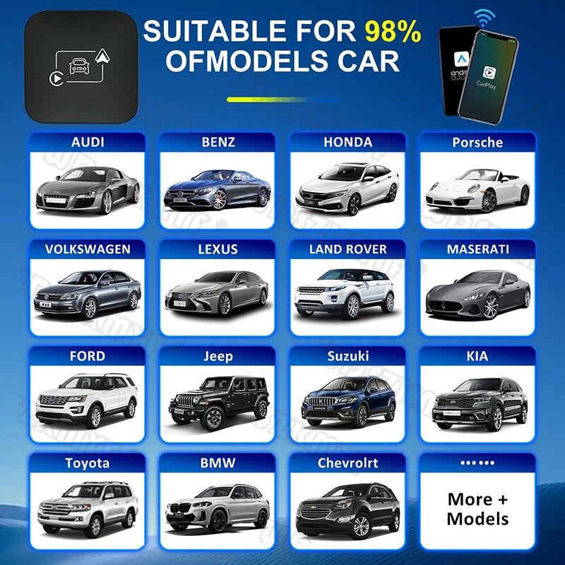 Universal Car Wireless Carplay Box Wireless Android Auto 2IN1 Adapter For Toyota VW Golf Mazda Honda Peugeot Seat Fiat KIA