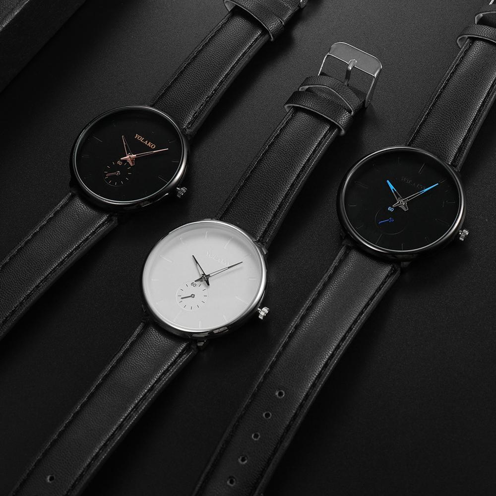 Ceas bărbătesc din oțel inoxidabil marca YOLAKO Ceasuri ultra-subțiri relogio masculino erkek kol saati ceas de mână cu curea din plasă