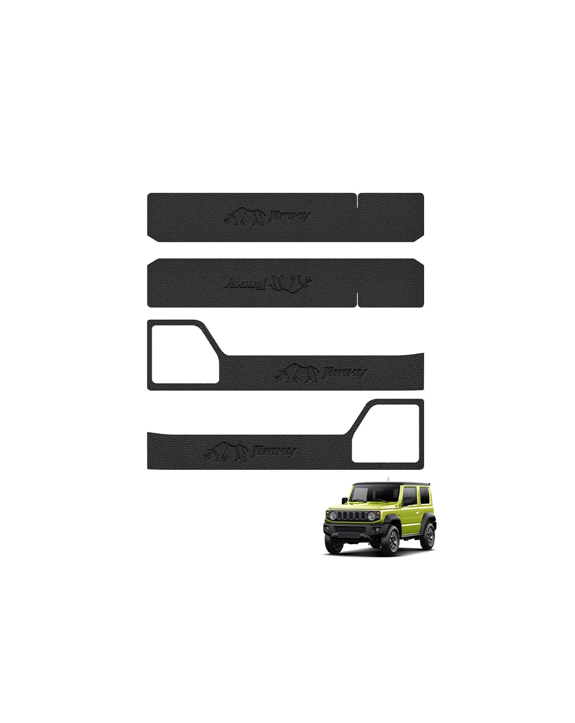 

Maplewoodcar Side Step Guards for Suzuki Jimny Easy Easy Premium Interior Strong Door Edge Protector Stamped Combination (JB64/JB74) -