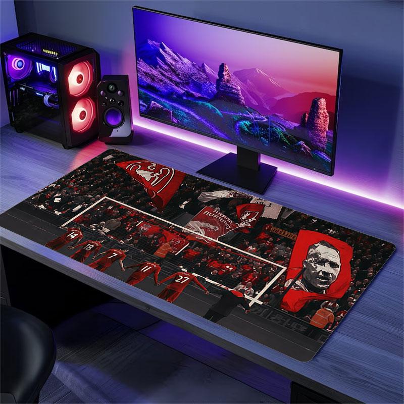 Liverpool Flag Mouse Pad, Large Gaming Desk Mat, Non-slip XXL Mousepad for Laptop & Tablet, Mini PC Playmat with Stitched Edges