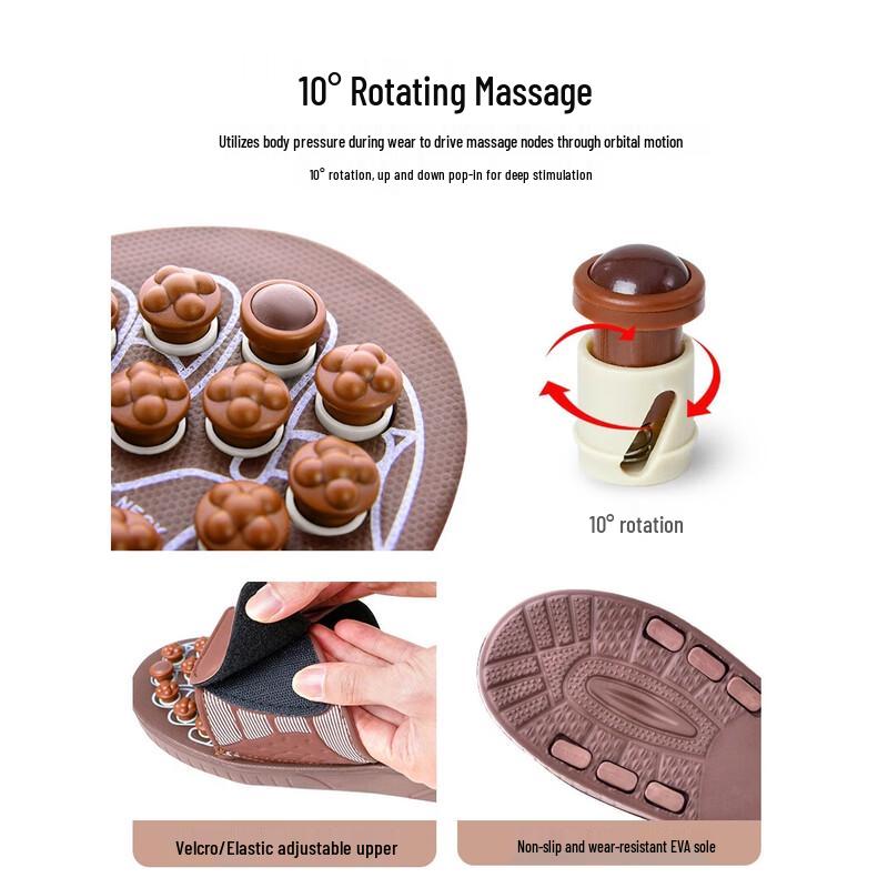 CLORIS Acupoint Jade Foot Massage Slippers CN Plug (adapter Included)