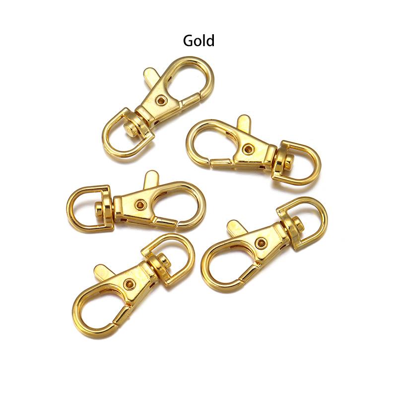 10pcs/bag Retro Alloy Keychain Lobster Clasp Hooks Swivel Split Key Ring For Dog Chain Bag Key Pendant Connector Accessories