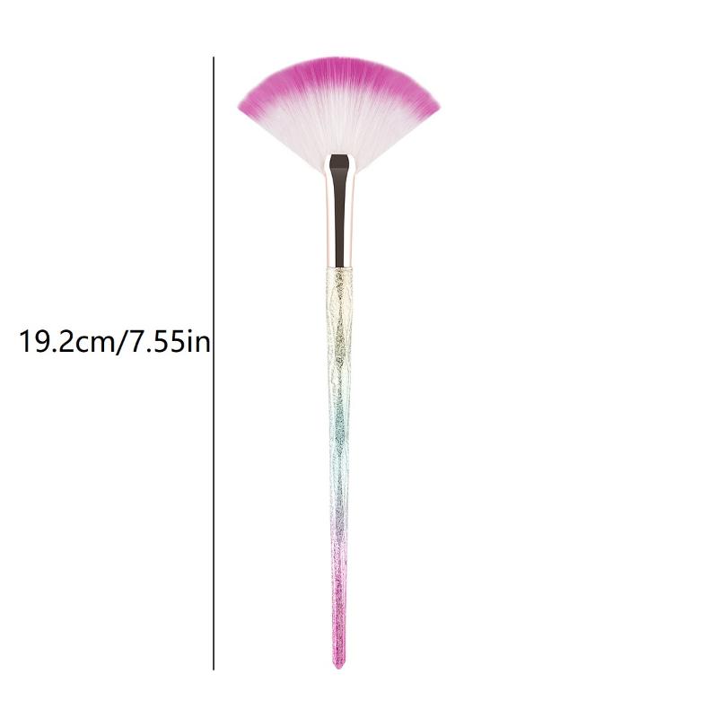 Großer flacher Highlighter-Rouge-Fächer-Make-up-Pinsel Puderloser Puder Gesichtspinsel Koreanisch Weich Gemütlich Gleichmäßige Farbe Werkzeuge für Frauen