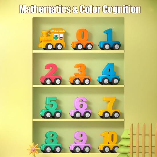 7/11/12/14Pcs/Set Magnetic Number Train Toy Kit Toddlers Number Counting Color Sorting Preschool Learning Activity Educational Train Toy Birthday Gift