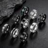 TK Trendy Hip Hop Rotating Decompression Titanium Steel Men's Ring