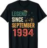 Legend Since September Birthday 1994 Cute Gift Unisex T-Shirt Full Size S-5XL