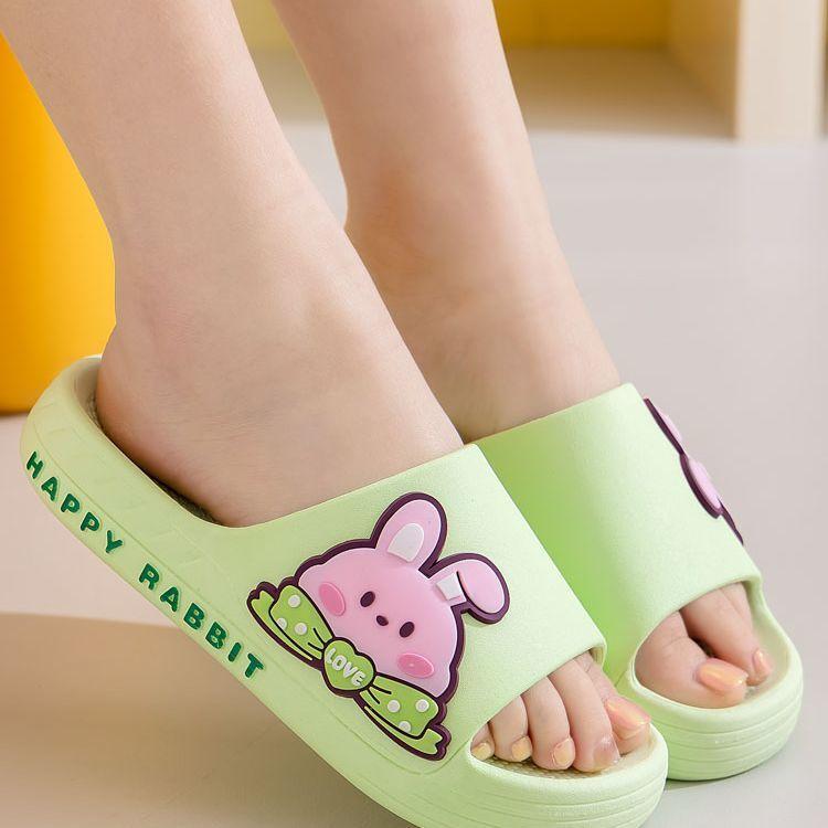 New Summer 2025 Non-Slip Odor-Free Cartoon Soft Sole Comfortable Indoor Outdoor Women High Heels Slippers