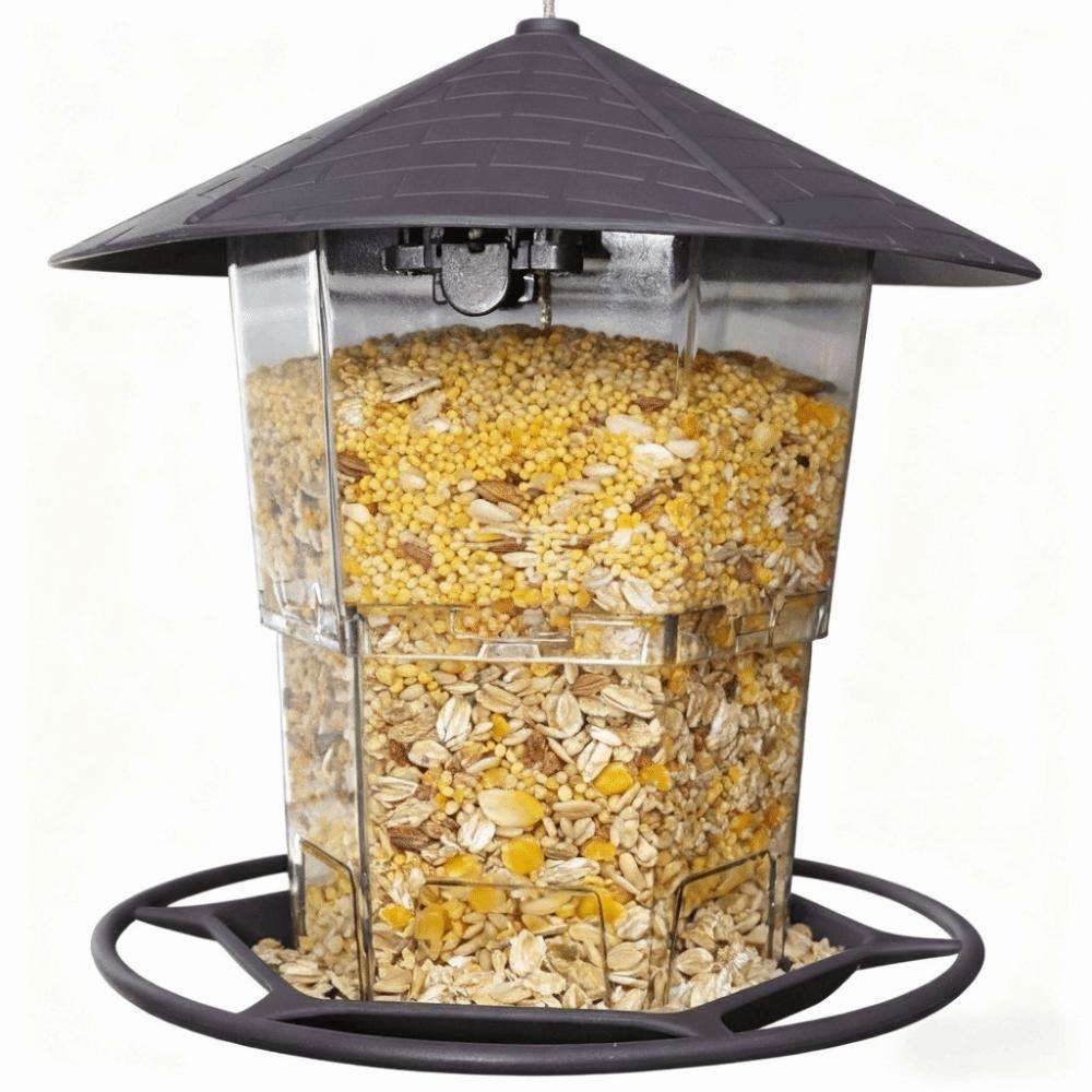 Folding Hanging Bird Feeder Waterproof Bird Food Dispenser Wild Bird Feeders  Courtyard