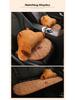 Cartoon Cute Capybara Winter Plush Car Seat Cushion for Cadillac CT5, Aoge XT4, XT5