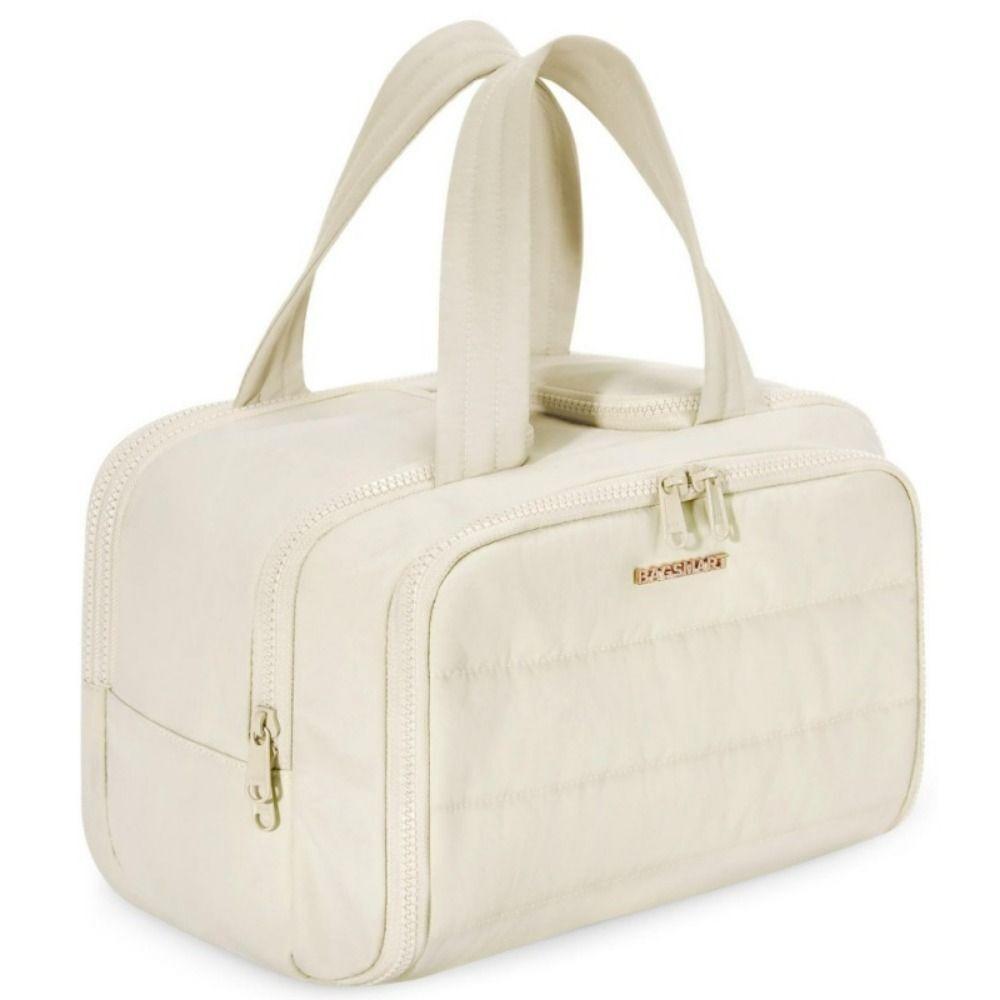 

Lightweight Travel Toiletry Bag New Handle Large Capacity Storage Bag Women Fluffy Makeup Bag