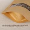 10pcs Kraft Paper Bags Zip Lock Brown With Window Stand Up Resealable Grip