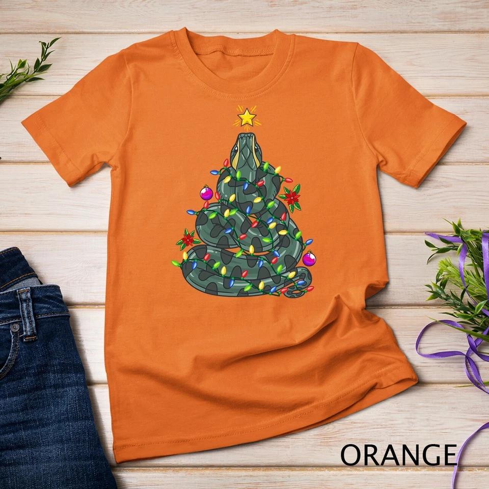 Anaconda Christmas Tree Snake Animal Unisex T-shirt 6 3XL