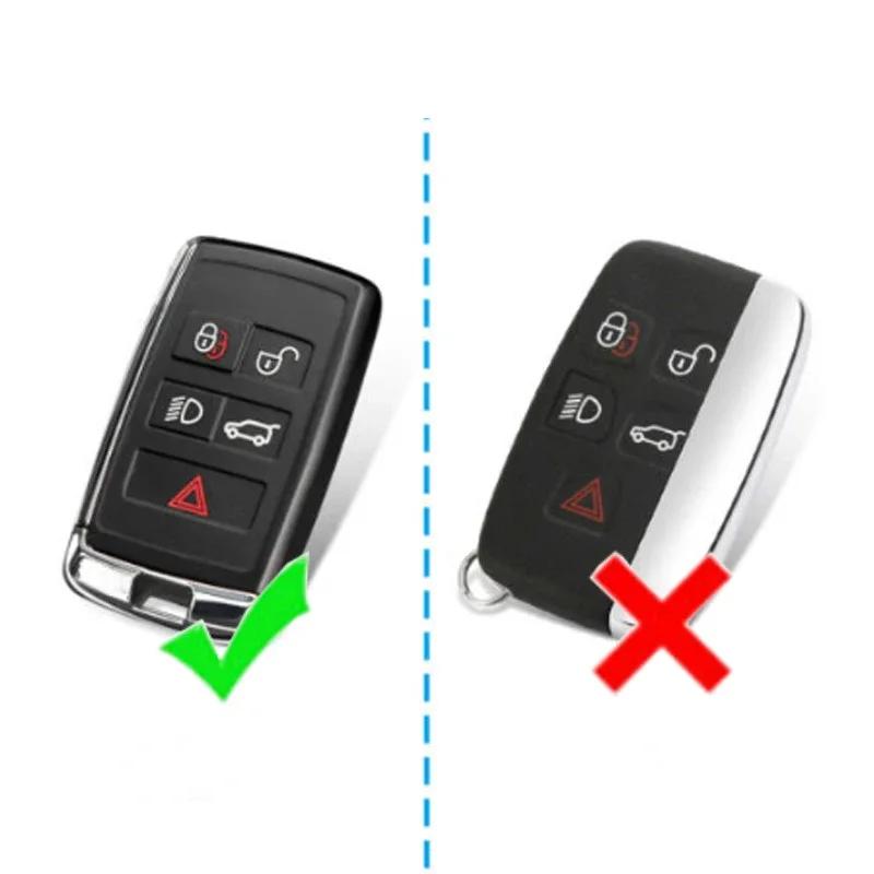 Zinc Alloy+Leather Car Key Case Cover Keychain Holder Shell For Land Rover Range Rover Sport Velar Evoque Freelander2 Discovery