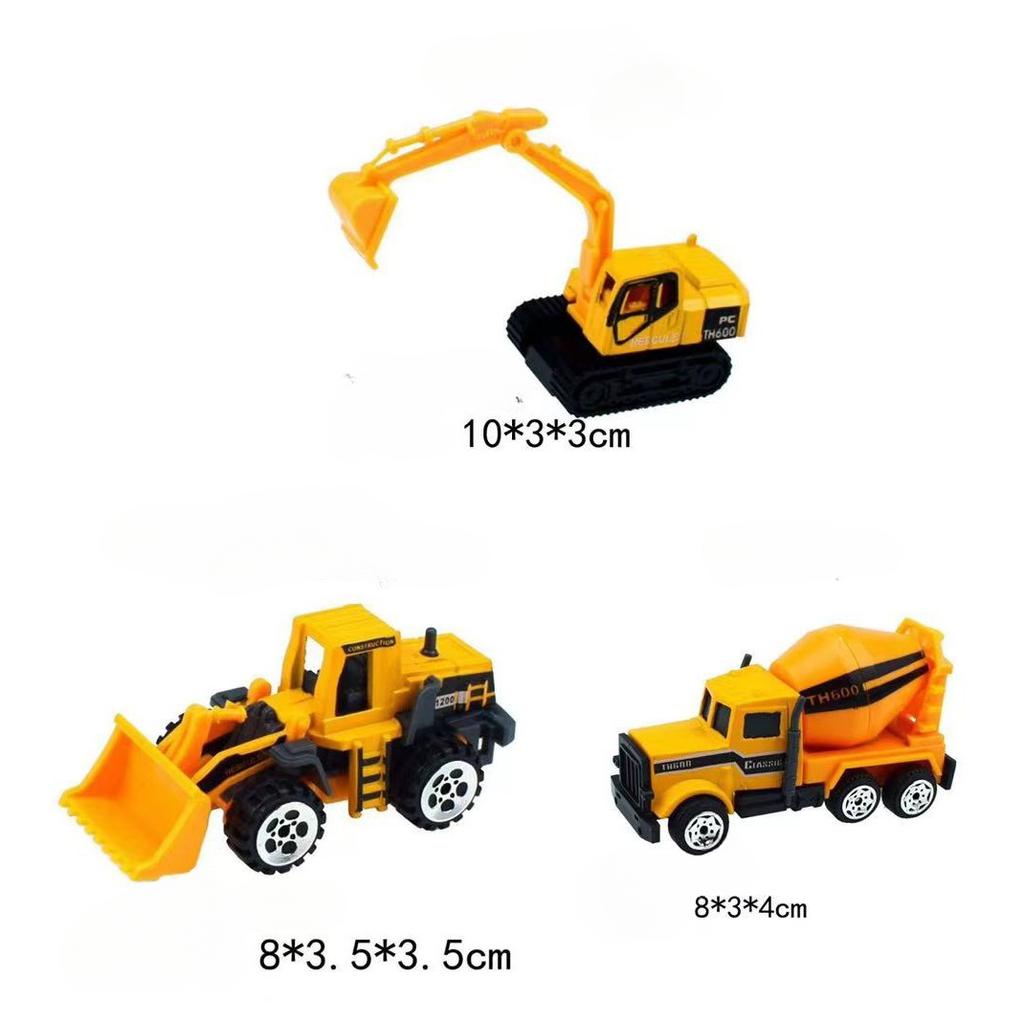 Children Educational Toys Simulation Sliding Alloy Mini Engineering Car Excavator Bulldozer Roller Dumper Boy Birthday Gift