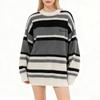 Women's Striped Sweater Y2k Vintage Baggy Knitted Pullover Casual Japanese Style Winter Warm Clothing