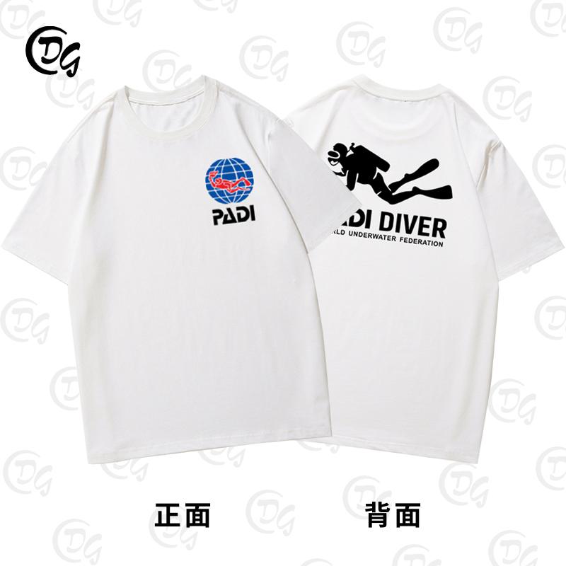 2025 PADI International Association of Professional Diving Instructors Dykare Kortärmad T-shirt Kläder Sommar Fritid
