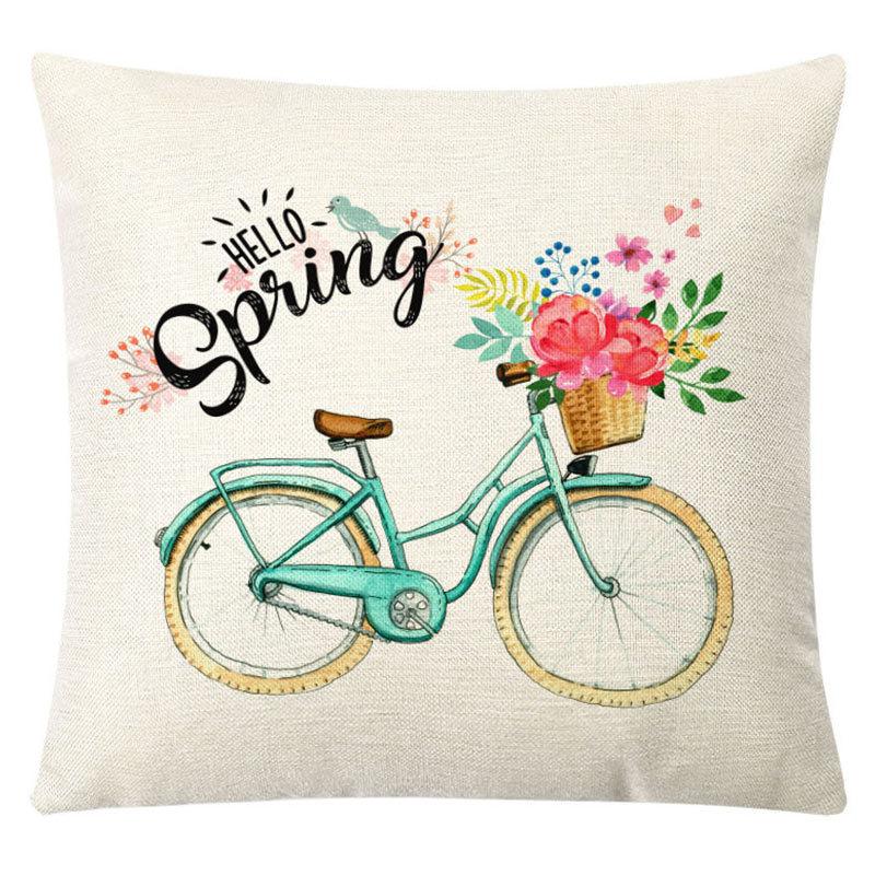 Pillow Nordic Linen Pillow Cover Spring Living Room Sofa Cushion Lumbar Cushion