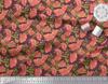 Soimoi Blue Japan Crepe Satin Fabric Leaves & Poppy Floral Print Sewing Fabric metre 42 Inch