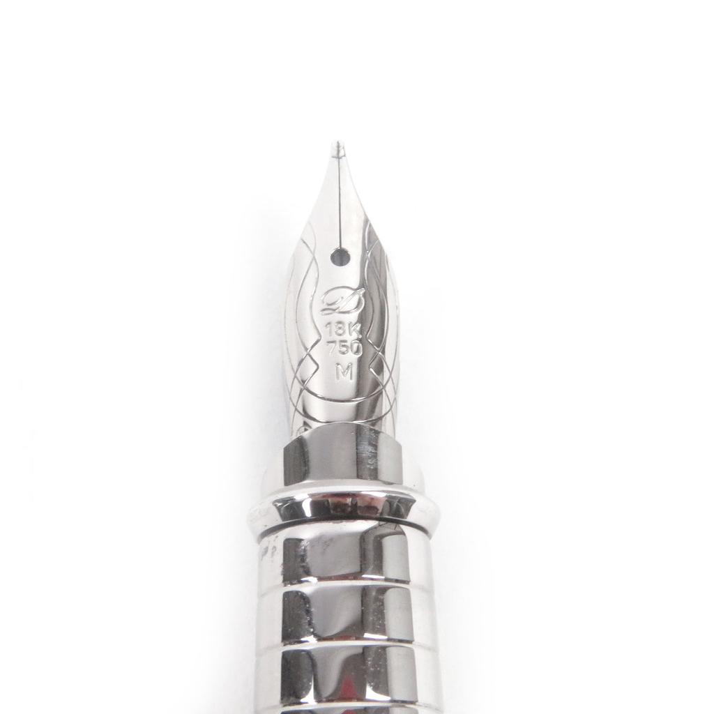 Pristine Dupont fountain pen Olympio Cap type Silver black 18K mens Used