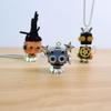 HX6F Wooden Robot Pendant Necklace Stylish Collarbone Chain DIY Block Neckchain Jewelry Eye Catching Accessories