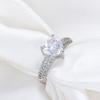 Heart Shaped Zircon Ring for Women Elegant Plated White Gold Jewelry Gift