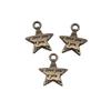 Nested Star Charms Multi Color Alloy Pendants For Double Star Themed Jewelry