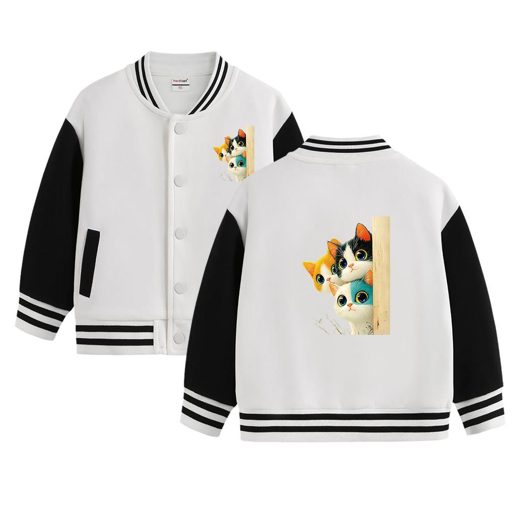 Children's American Baseball Jackets: Fashionable Casual Wear for Boys and Girls - Perfect for Spring, Autumn, and Winter.