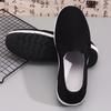 Old Beijing cloth shoes beef tendon sole black cloth shoes men's breathable foot cover one pedal casual walking low-top return single shoes