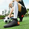 Men's Football Boots Rubber Soft Sole Short Nail Artificial Turf Leather Youth Kids Football Shoes