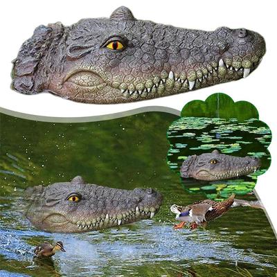 Floating Alligator Head In Garden Pond Float Alligator Goose,Predator,Heron,Duck Control,Pool,G N5Y6