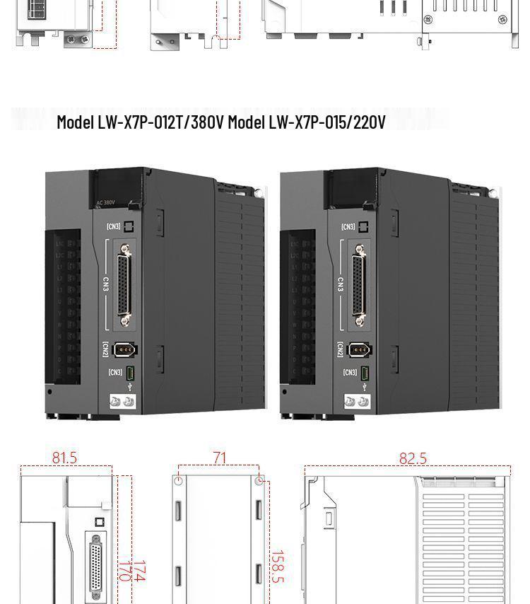 AC Servo Motor Driver Kit with Permanent Magnet Synchronous Motor (60/80/110/130 sizes, 200W/400W/750W)