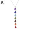 BLUELANS NECKLACE Wonderful Long Dangle Yoga Balancing Chakra Colorful Stone 7 Beads Necklace Jewelry Women Present