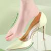 1pair Transparent Silicone Insoles, Soft Comfortable Non-slip Insoles For High Heels And Sandals