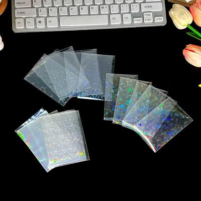 50 sztuk/partia Folia w kształcie serca Laser Top Loading Sleeves Do Karty Gry Planszowej Zdjęcie Protector Karty Handlingowe Tarcza Pokrywa