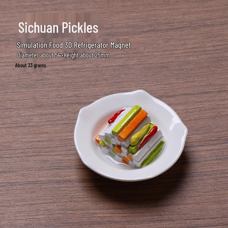 3D Gourmet Food Fridge Magnet - Creative Resin Decoration for Play