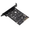 SATA Adapter 2 In 1 MSATA M2 NGFF SSD To Dual Port SATA3 Converter with SATA Cable Screws Stud for 2230 2242 2260 2280