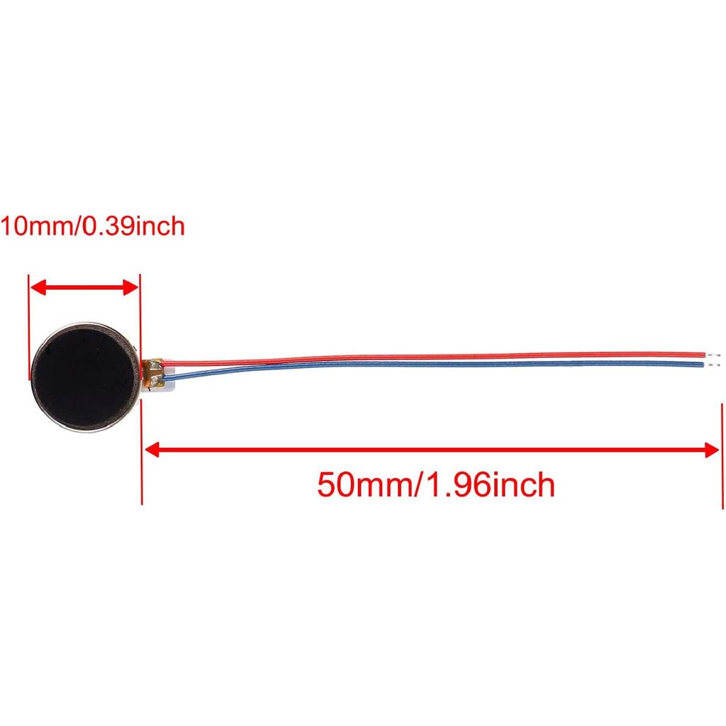 BOJACK Mini Vibration Motors DC 3V 12000rpm 10mmx3mm Flat Coin Button-Type Micro DC Vibrating Motor for Mobile Cell Phone Pager Tablet Household