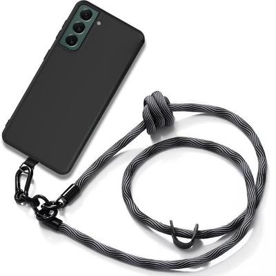 Etui ochronne - BOOLING - Samsung Galaxy S22 - Silikonowe Czarne - Wstrząsoodporne - Zdejmowany sznurek