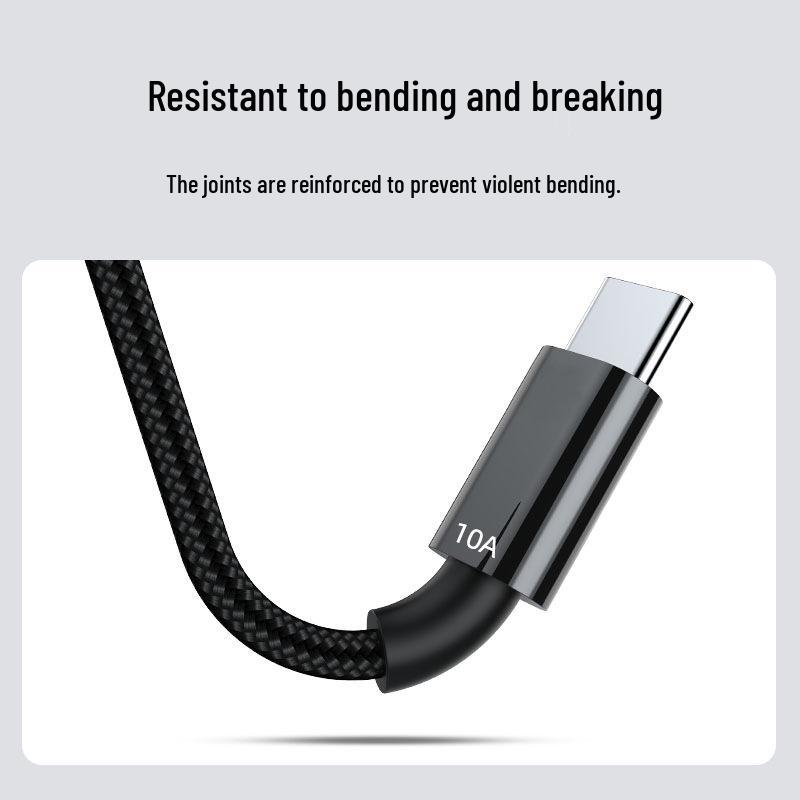 10A 120W Braided Type-C Fast Charging Cable for Huawei Honor Devices