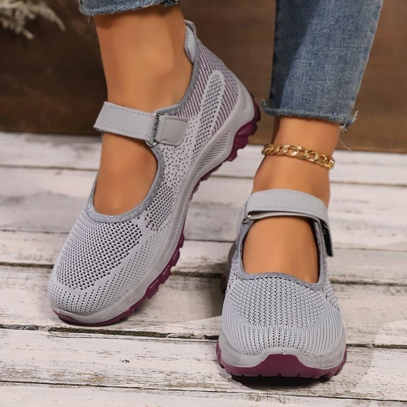 

Весенние прогулочные балетки Женская удобная обувь на мягкой подошве Повседневная нескользящая женская обувь Легкая дышащая обувь для пожилых 40 серый