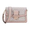 Michael Kors MK Jessie Monogram Color Block Flap Commuter Messenger Bag Women Shoulder Bag Vanilla-White Pink 30F9GI6L2B-173