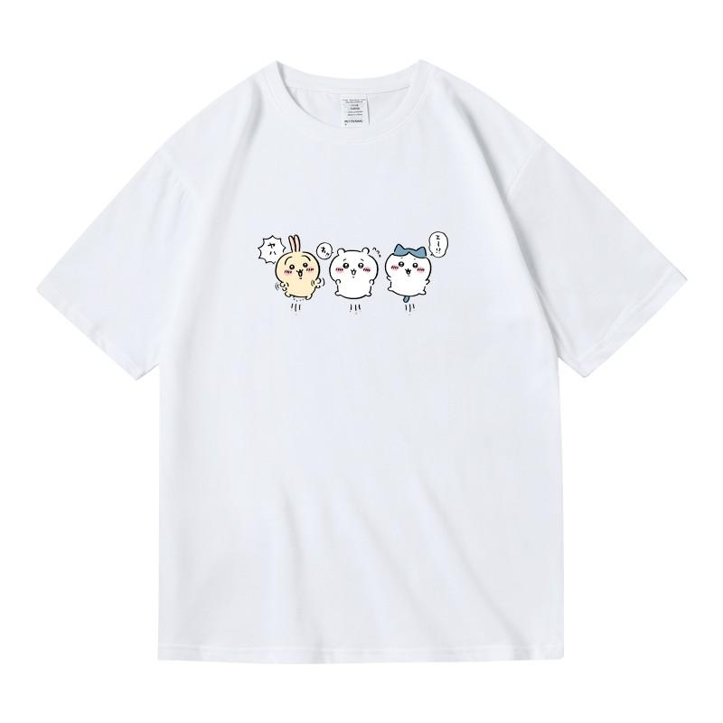 Chiikawa Cute InsStyle Cartoon Graphic TShirt  ONeck Fresh JapaneseStyle Casual Summer ShortSleeve Streetwear Daily Top