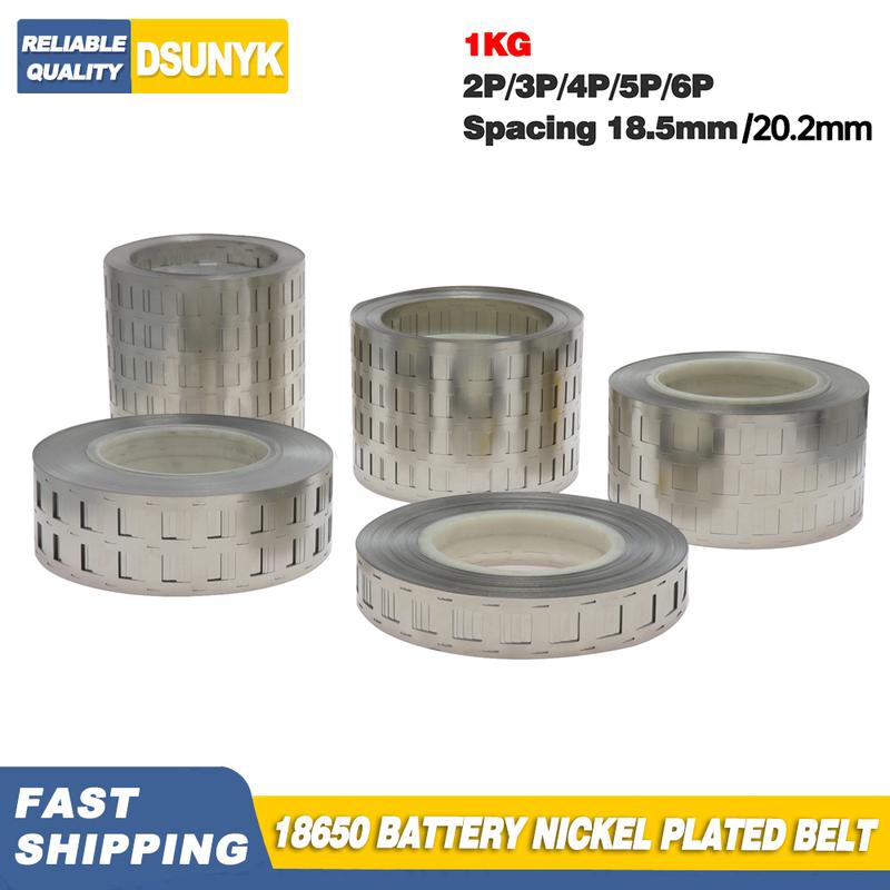 1KG Niklový proužek 2P 3P 4P 5P 6P 0,15*18,5mm Poniklovaný ocelový proužek Pro svařovací pásku niklového pásku pro lithiové bateriové články 18650