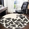 1pc Heart Pattern Office Round Area Rug, Indoor Mat Suitable ForOffice, Under Office Chairs Bedroom Living Room Home Decor, Room Decot247
